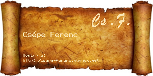 Csépe Ferenc névjegykártya