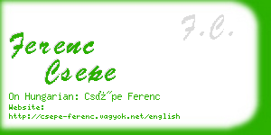 ferenc csepe business card